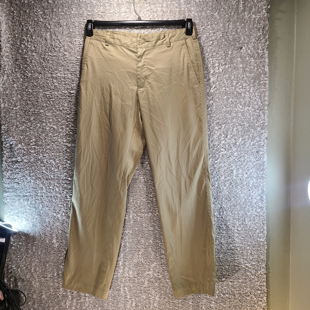Nike Golf Dri Fit Khaki Brown Pants Mens Size 32X30 Polyester Performance READ